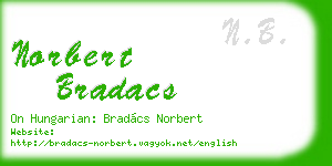 norbert bradacs business card